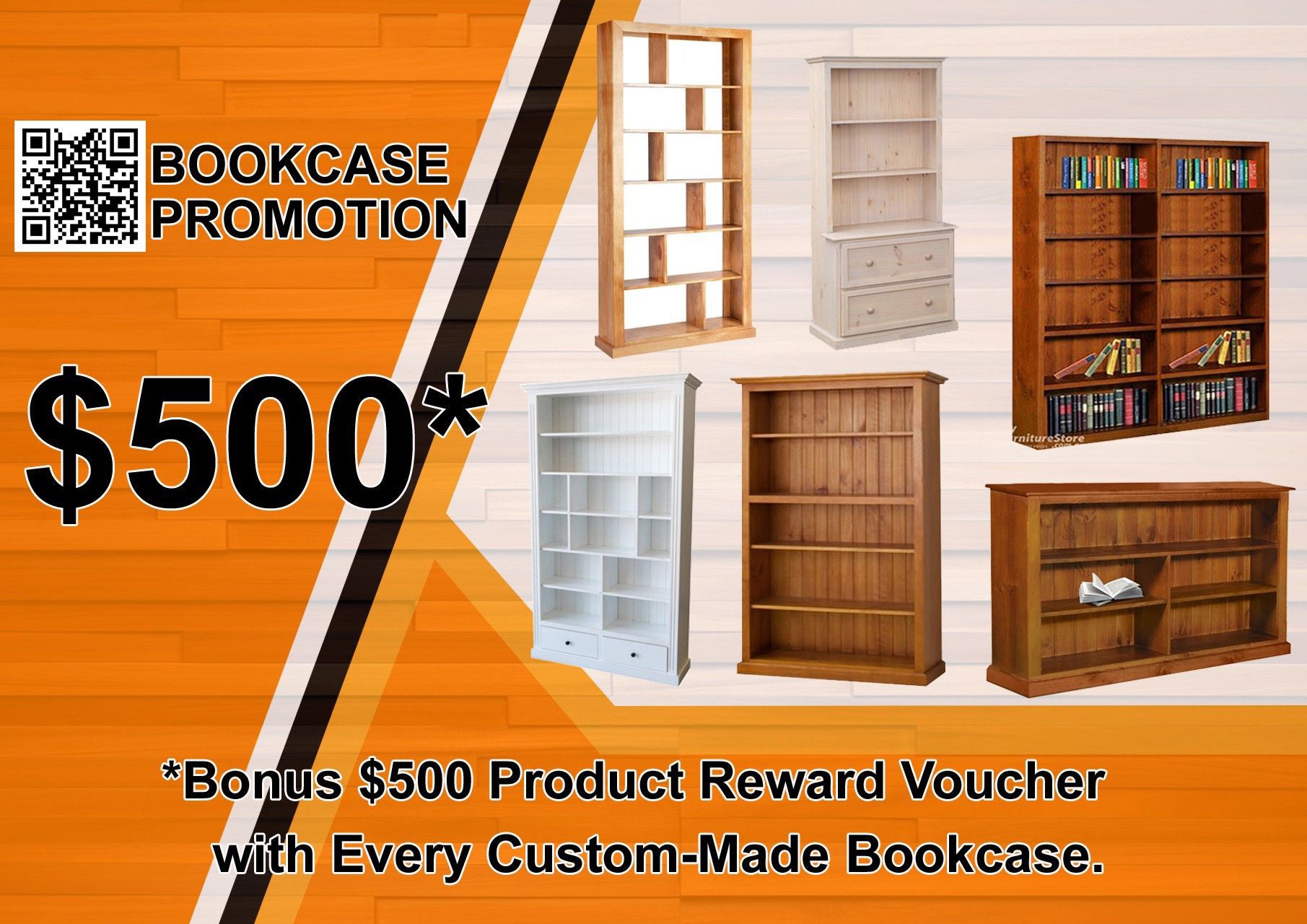 MUDGEE (AUSSIE MADE) STANDARD LOWLINE WITH 40MM FACINGS BOOKCASE COLLECTION - ASSORTED STAINED COLOURS - STARTING FROM $249