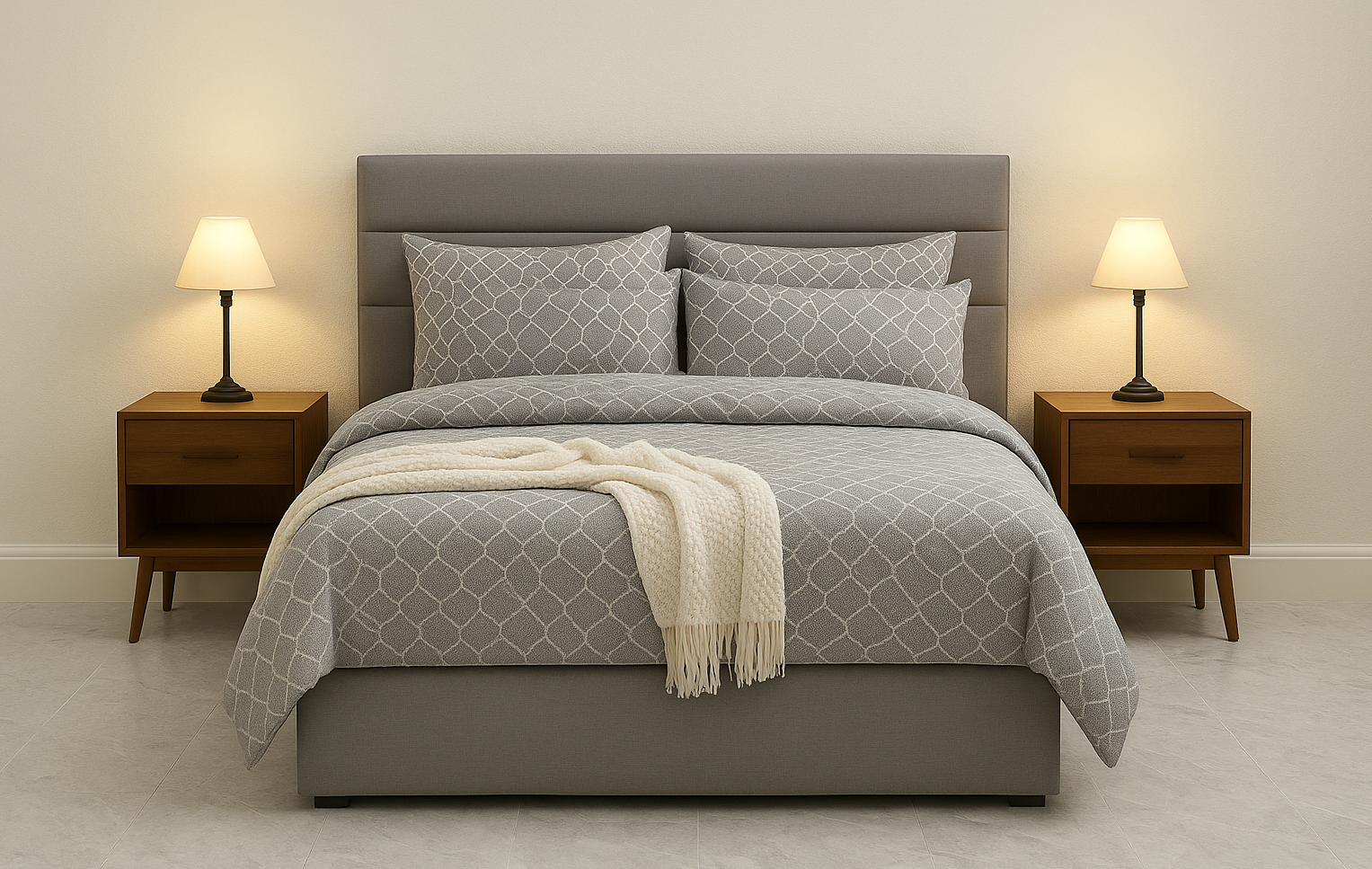 ESTATE (AUSSIE MADE) UPHOLSTERED BEDROOM COLLECTION - ASSORTED FABRICS AND COLOURS - STARTING FROM $599