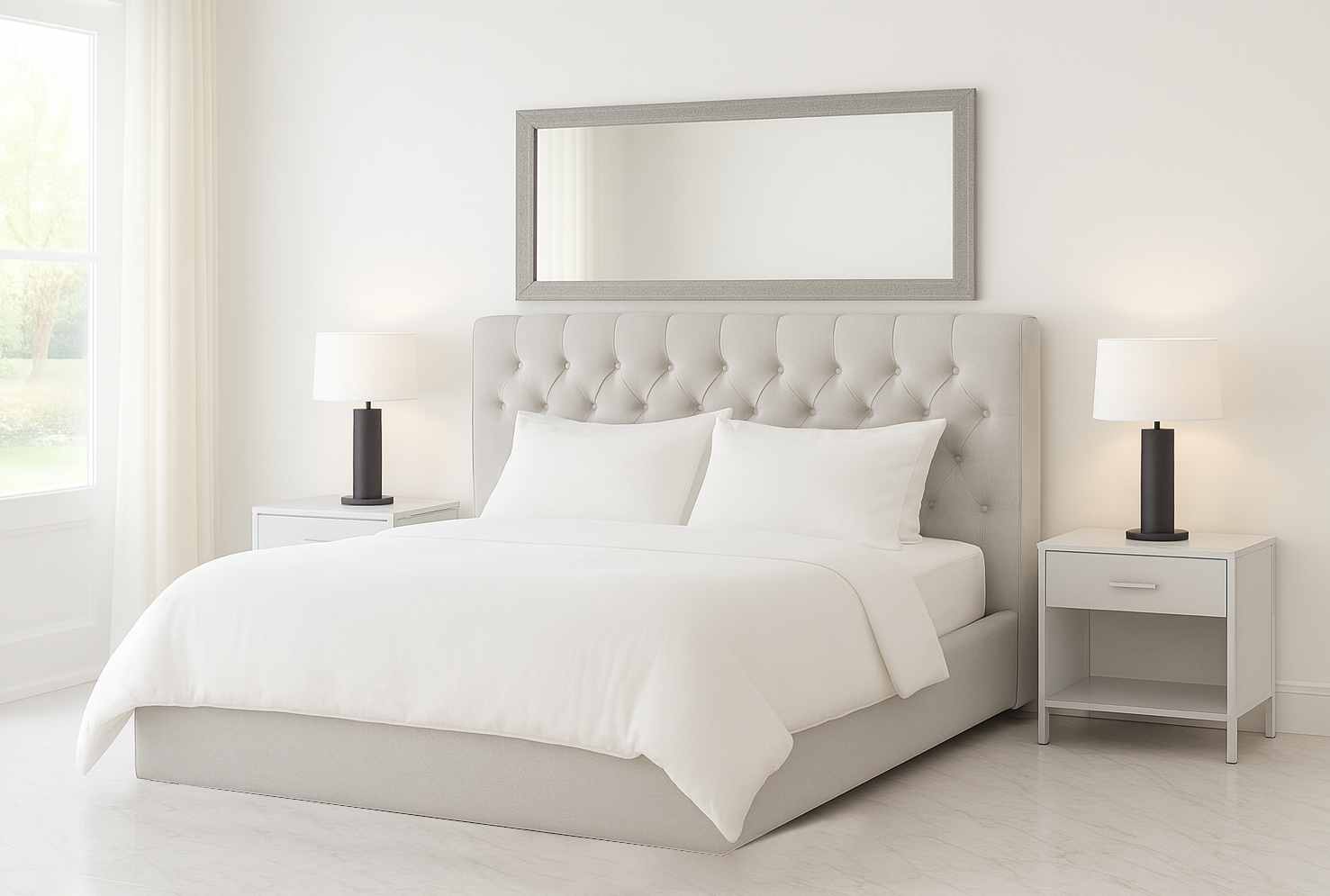 FARMSTEAD (AUSSIE MADE) UPHOLSTERED BEDROOM COLLECTION - ASSORTED FABRICS AND COLOURS - STARTING FROM $799