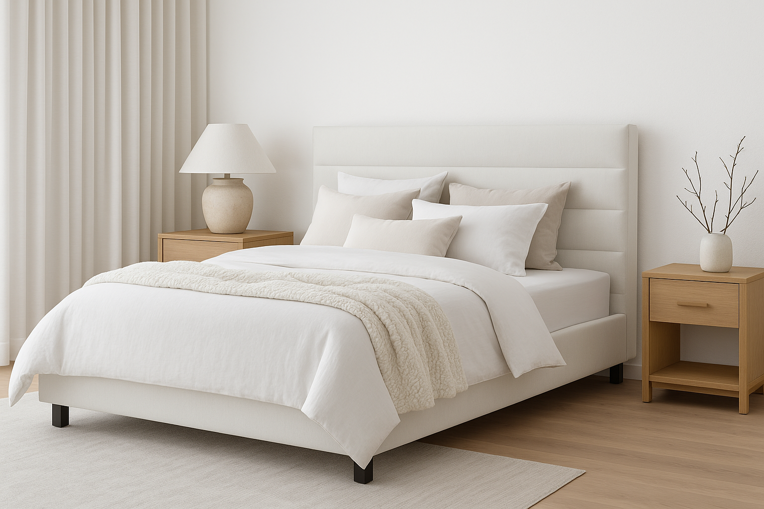ESTATE (AUSSIE MADE) UPHOLSTERED FLOATING BEDROOM COLLECTION - ASSORTED FABRICS AND COLOURS - STARTING FROM $599