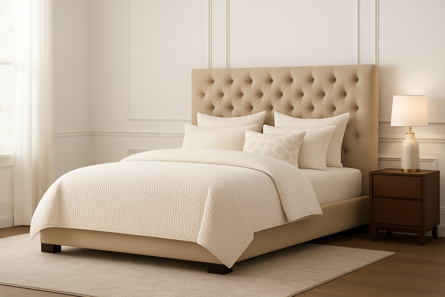TENNESSE (AUSSIE MADE) UPHOLSTERED BEDROOM COLLECTION - ASSORTED FABRICS AND COLOURS - STARTING FROM $599