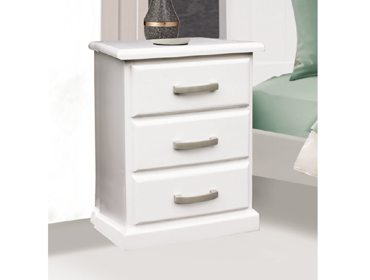 OCTARIAN KING 3 PIECE (BEDSIDE) BEDROOM SUITE WITH BOOKCASE BEDHEAD AND WINSTON CASE GOODS - ASSORTED COLOURS