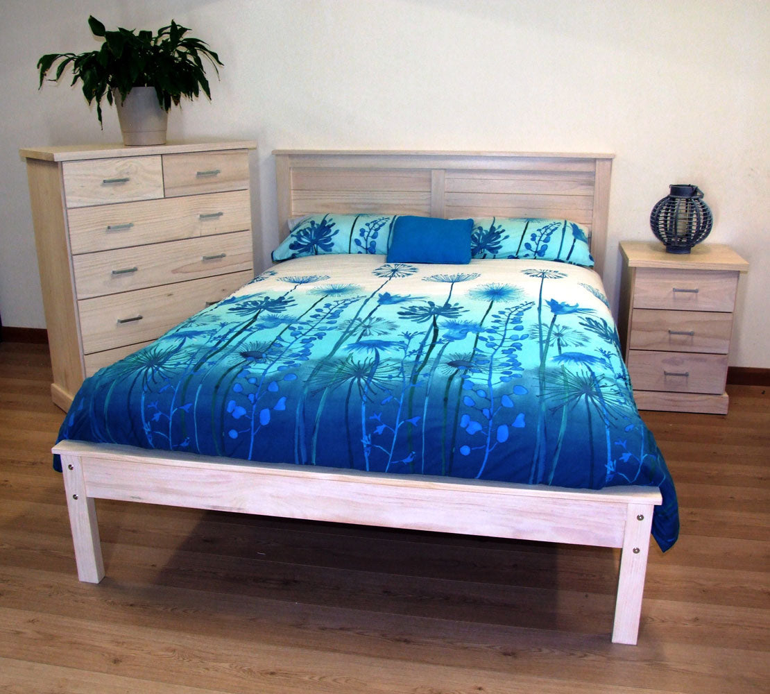 BAYSIDE (ABY400) KING 3 PIECE BEDSIDE BEDROOM SUITE (AUSSIE MADE) - WHITE, ANTIQUE WHITE, WHITEWASH & BRUSHED COLOUR OPTIONS