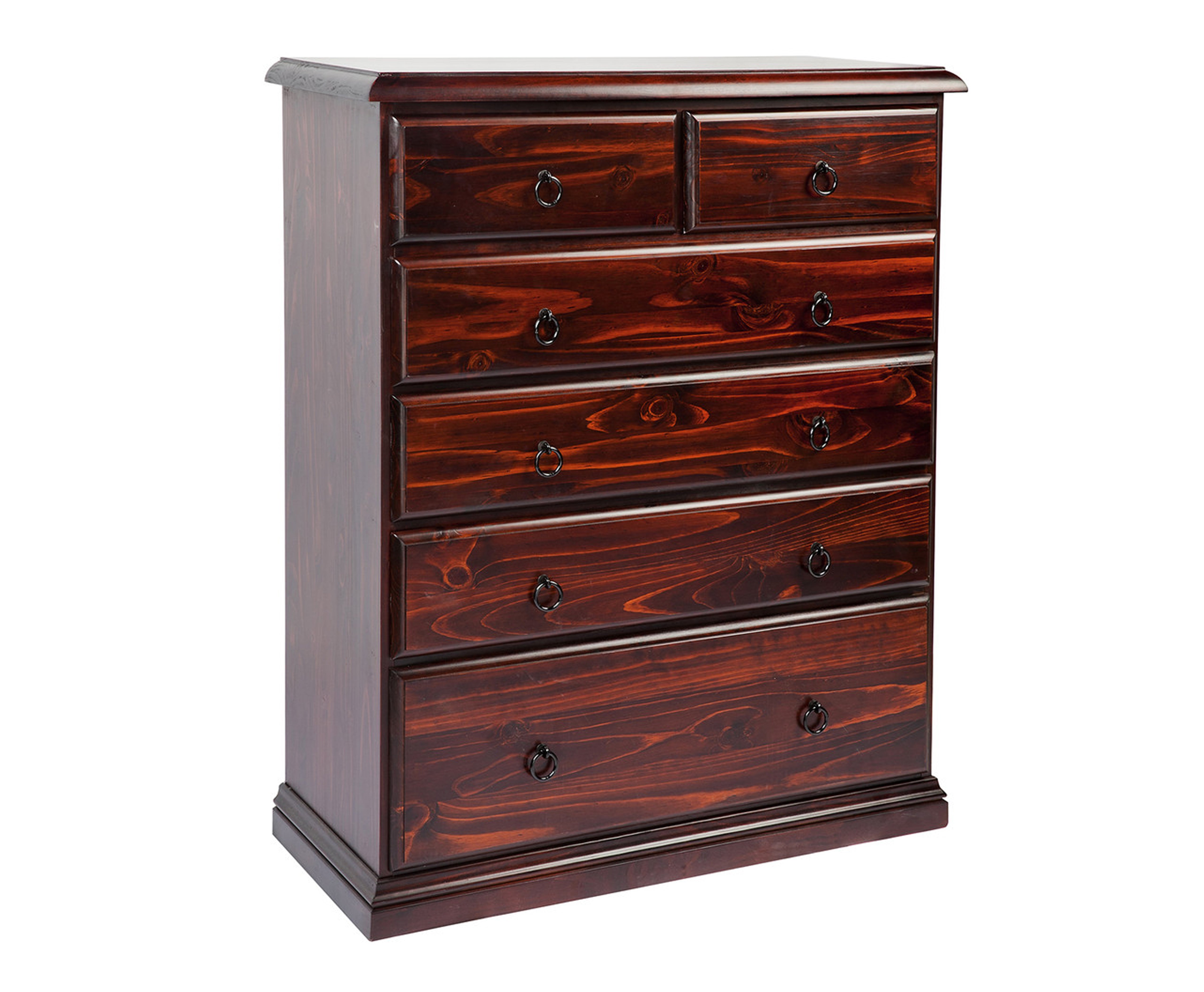 CRONULLA (AUSSIE MADE) 6 DRAWER TALLBOY (2 OVER 4) - 1200(H) x 900(W) x 450(D) - ASSORTED COLOURS