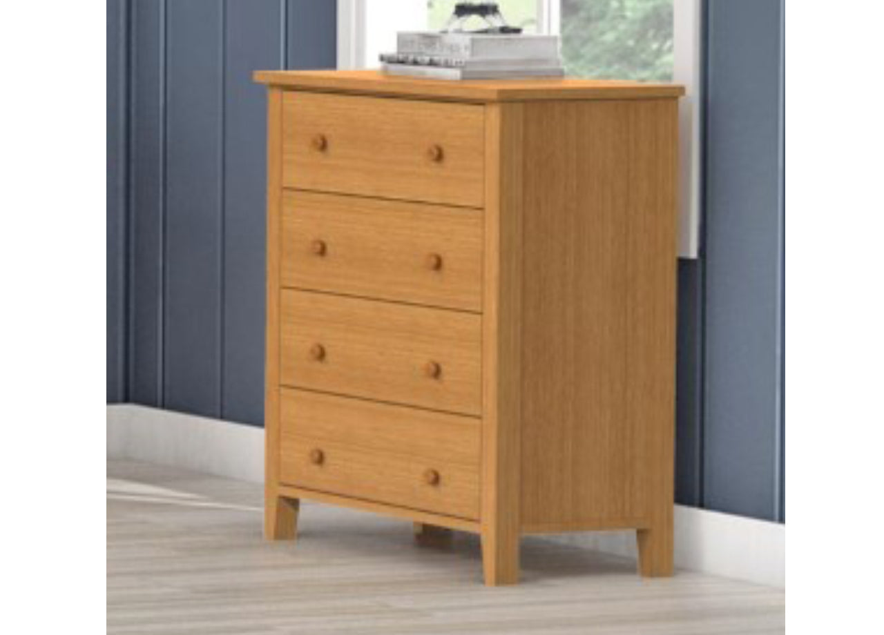 CRONULLA (AUSSIE MADE)  4 DRAWER TALLBOY - TASSIE OAK COMBINATION - ASSORTED COLOURS
