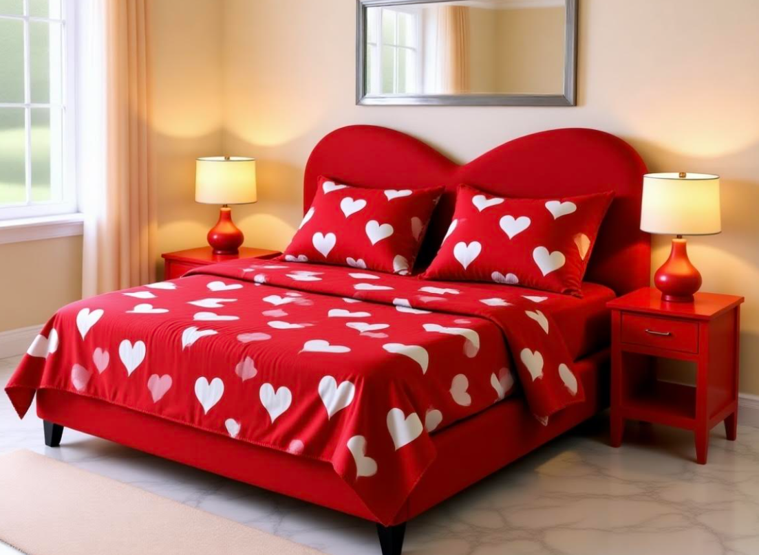 PEGGY (AUSSIE MADE) UPHOLSTERED LOVE HEART BEDROOM COLLECTION – ASSORTED FABRICS & COLOURS - STARTING FROM $1999