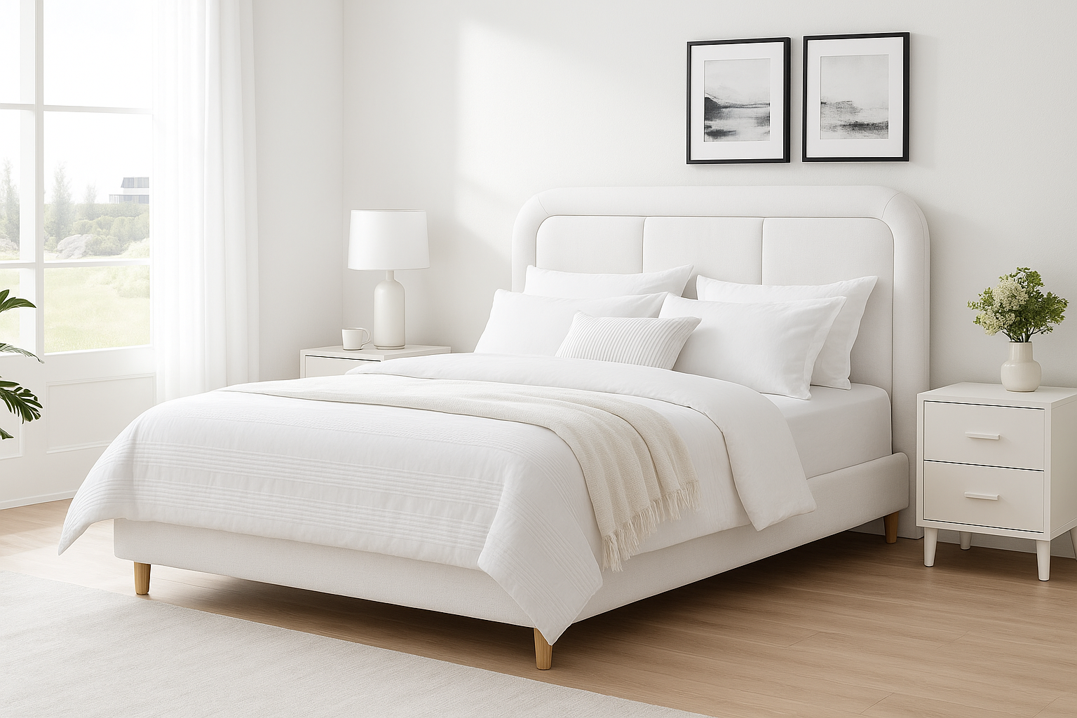 SPIRAL (AUSSIE MADE) UPHOLSTERED BEDROOM COLLECTION - ASSORTED FABRICS AND COLOURS - STARTING FROM $699