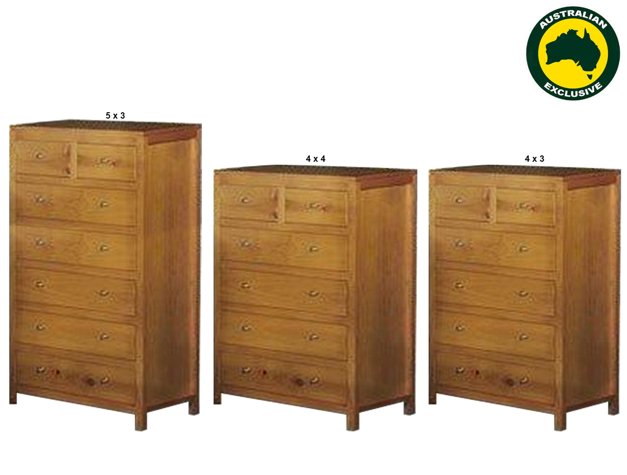 CHUNKY (AUSSIE MADE) TALLBOY COLLECTION - ASSORTED STAINED COLOURS - STARTING FROM $999