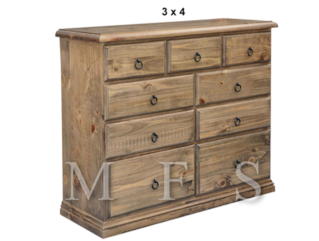 CRONULLA (AUSSIE MADE) 9 DRAWER SPLIT TOP CHEST COLLECTION - ASSORTED STAINED COLOURS - STARTING FROM $999
