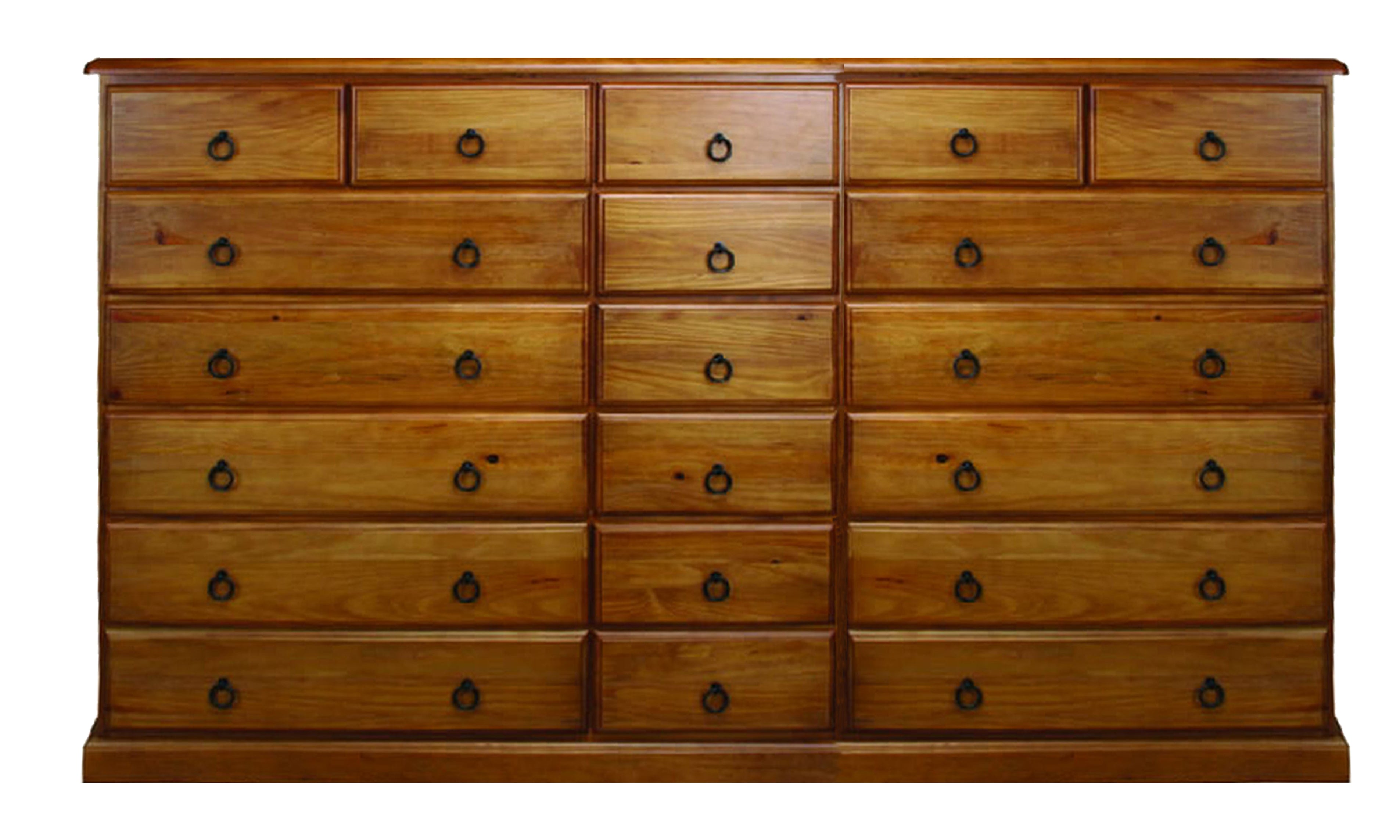 CRYSTAL (AUSSIE MADE) 20 DRAWER LARGE CHEST - 1200(H) x 2000(W) - ASSORTED COLOURS