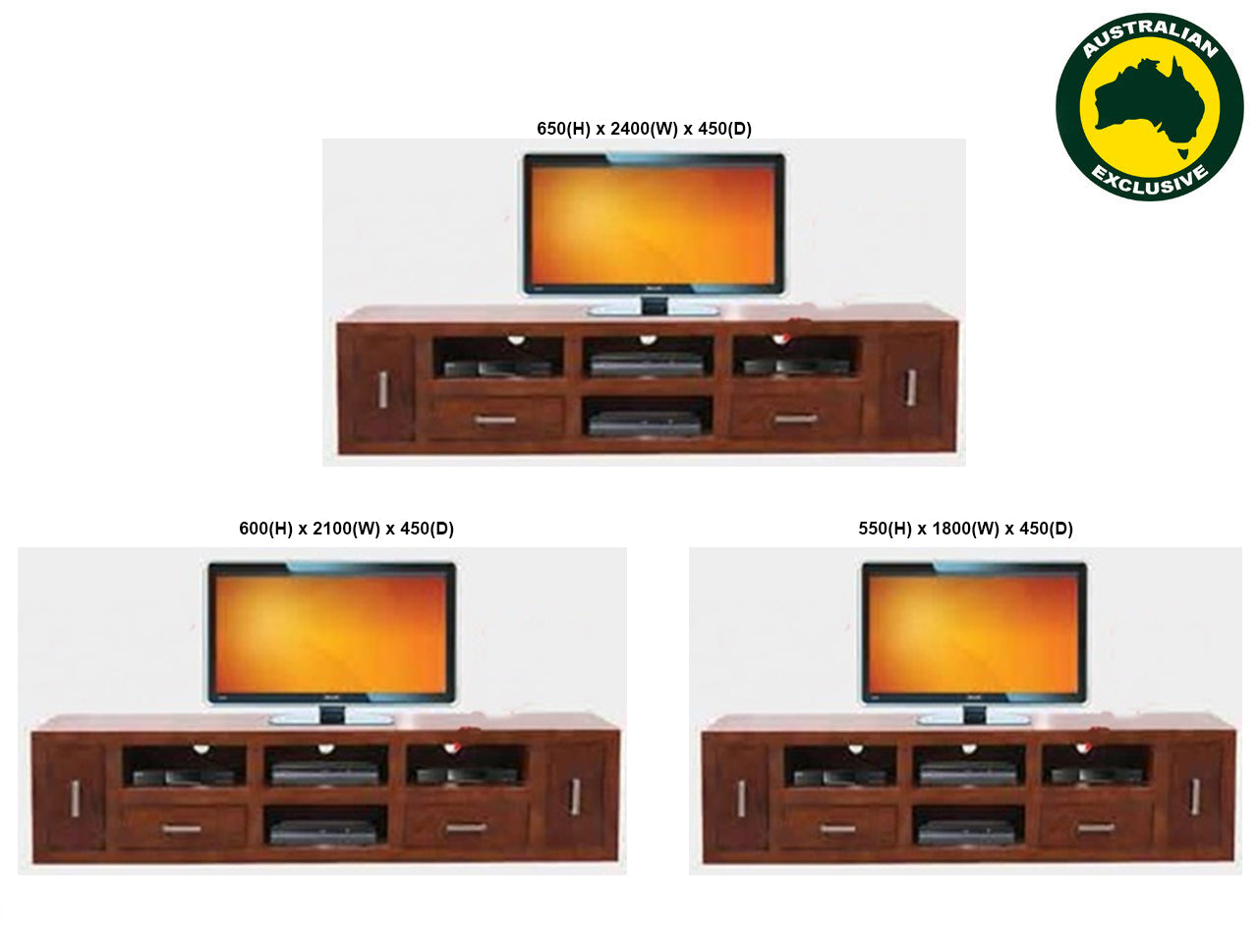 CUBE (AUSSIE MADE) TV UNIT COLLECTION - ASSORTED STAINED COLOURS - STARTING FROM $1099