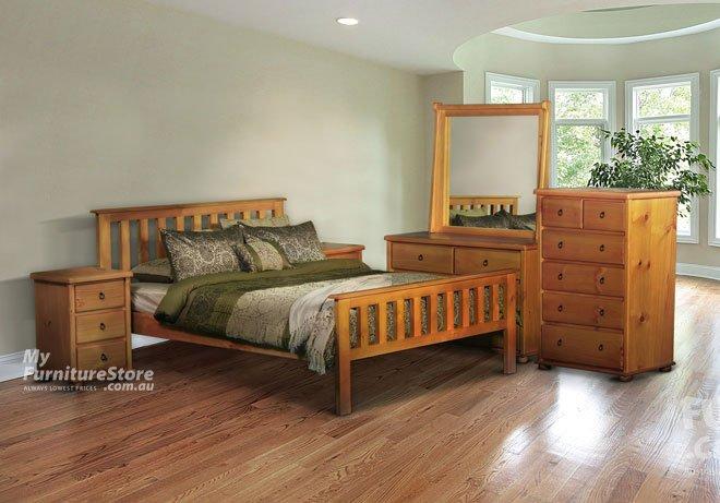 QUEEN CRONULLA DRAGON FEDERATION (AUSSIE MADE) BED WITH MATCHING FOOT END - ASSORTED COLOURS