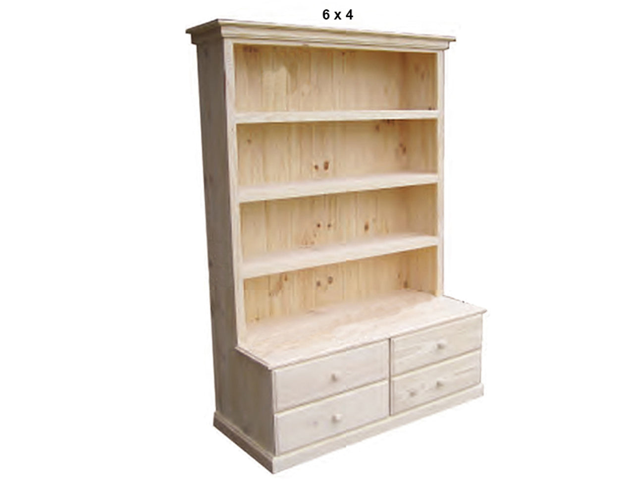 DELUXE (AUSSIE MADE) BOOKCASE WITH 4 DRAWERS COLLECTION - ASSORTED STAINED COLOURS - STARTING FROM $1099