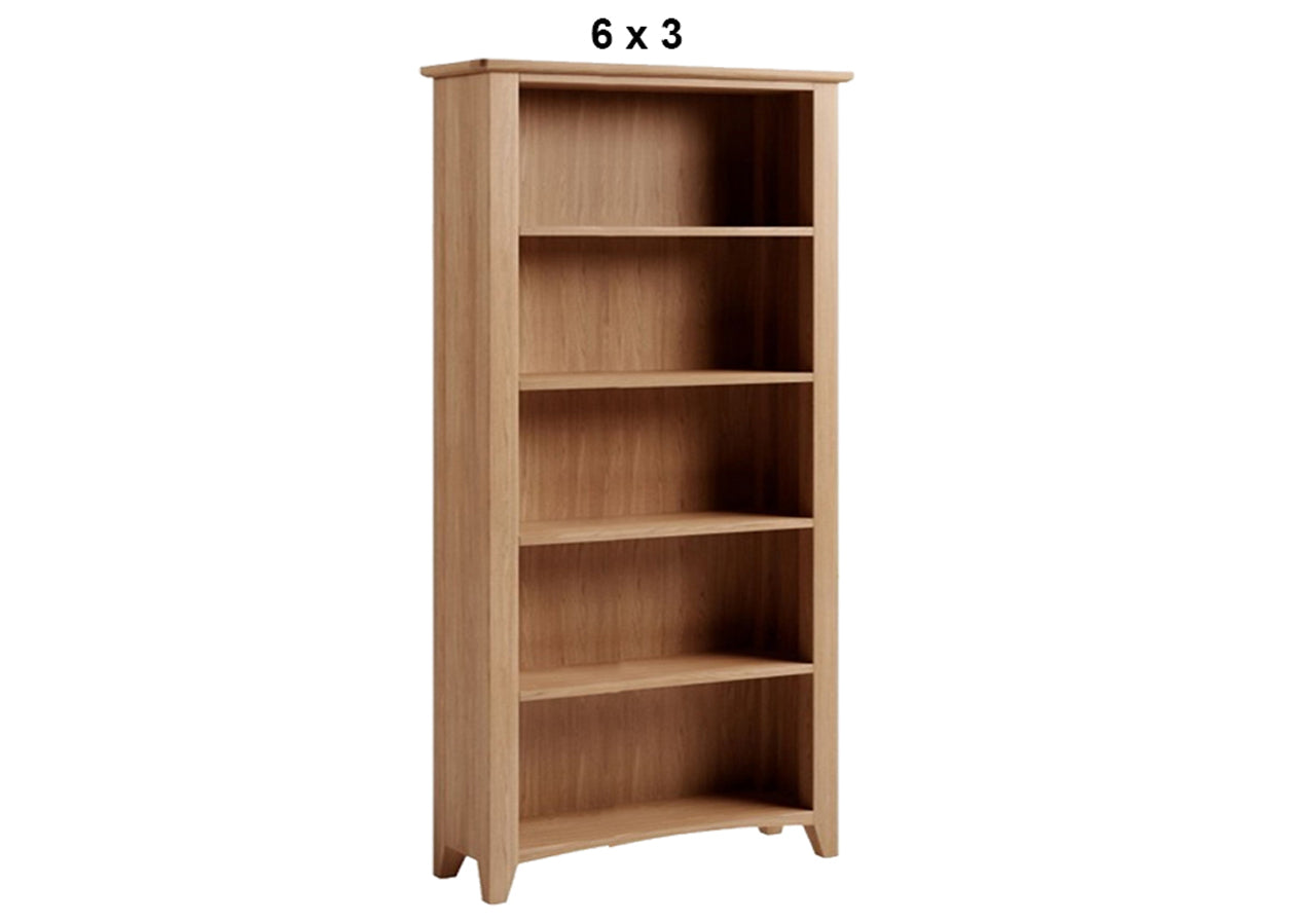 ELEGANCE (AUSSIE MADE) HIGHLINE STANDARD BOOKCASE COLLECTION - TASMANIA OAK COMBINATION - ASSORTED STAINED COLOURS - STARTING FROM $899