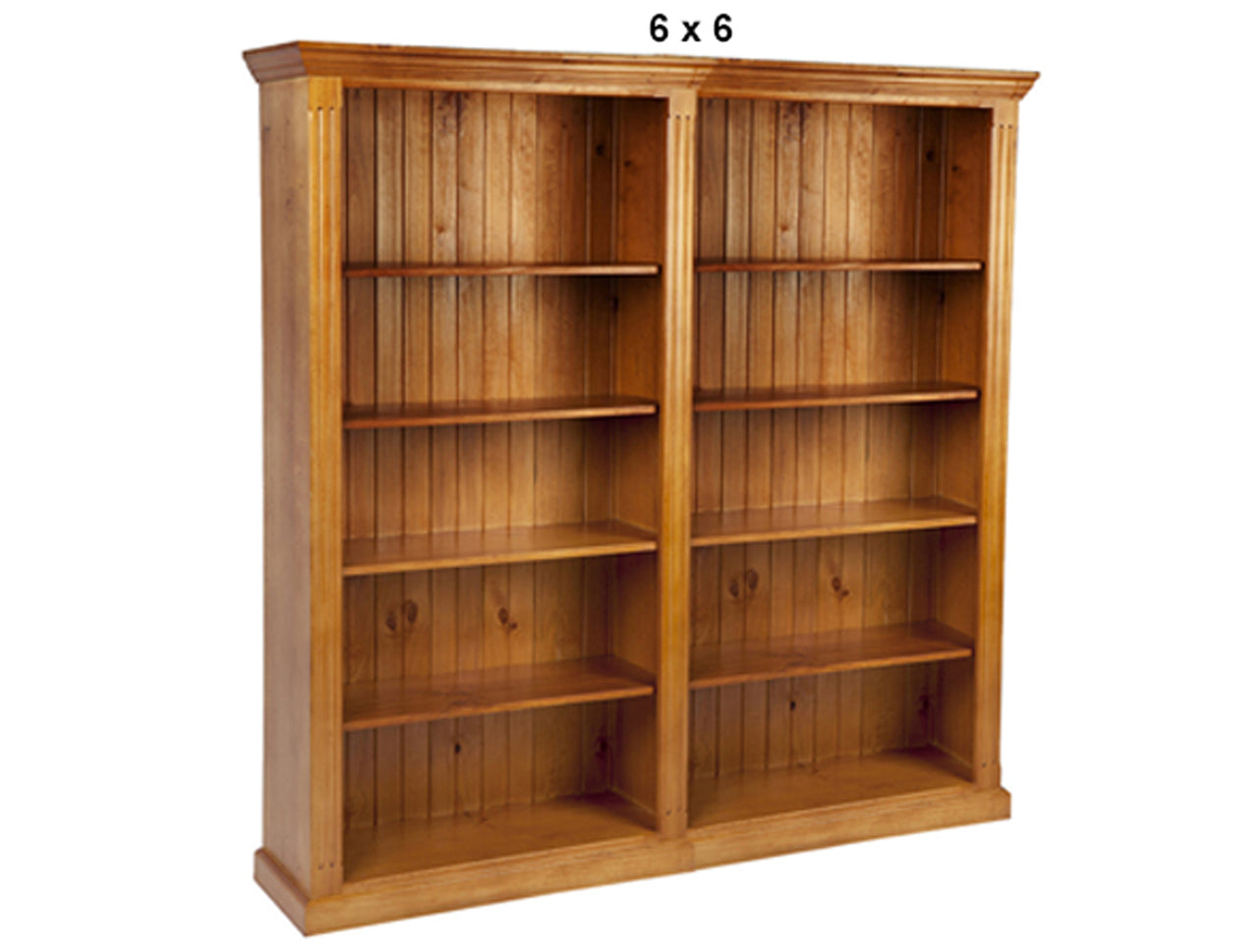 FEDERATION (AUSSIE MADE) HIGHLINE BOOKCASE WITH 70MM FACINGS COLLECTION (3 SECTIONS) PIGEON PAIRED - ASSORTED STAINED COLOURS - STARTING FROM $1599