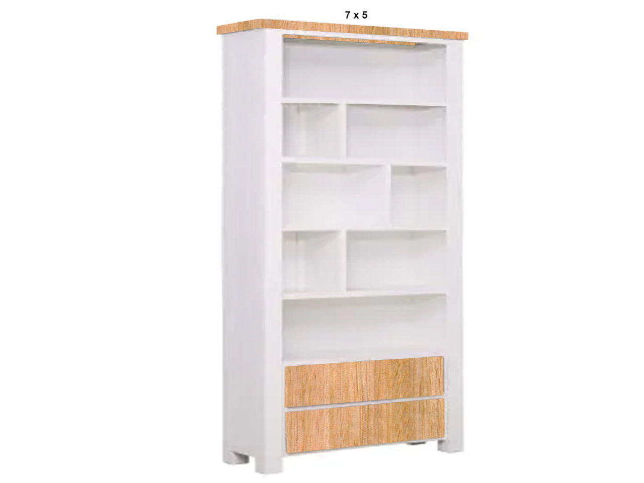 HALIFAX (AUSSIE MADE) BOOKCASE WITH 2 DRAWER COLLECTION - ASSORTED STAINED / PAINTED COLOURS - STARTING FROM $1399
