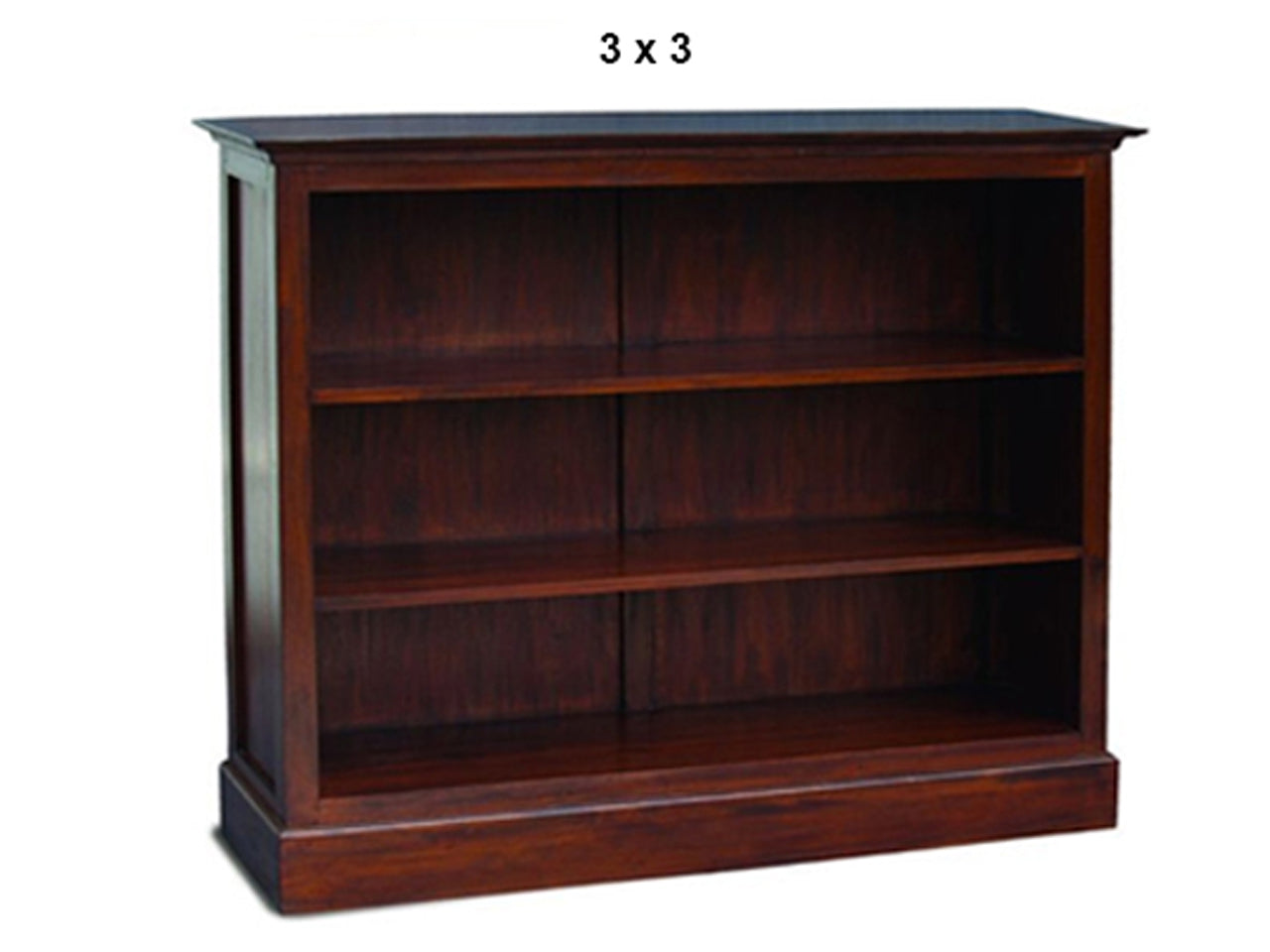 JULIAN HARDWOOD LOWLINE BOOKCASE COLLECTION - ASSORTED STAINED COLOURS - STARTING FROM $599