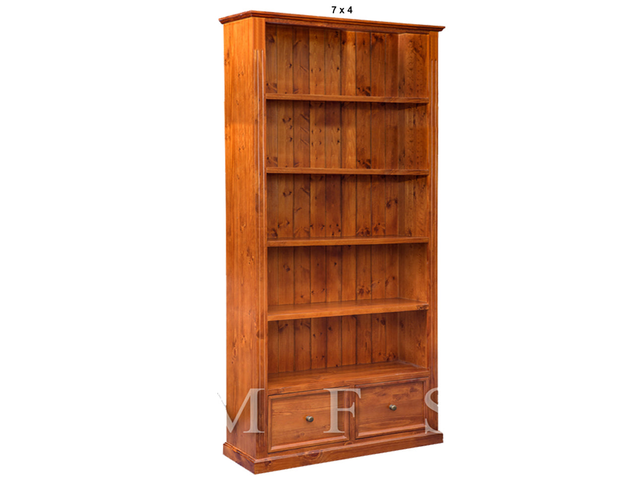 LEGIONS (AUSSIE MADE) BOOKCASE WITH 2 DRAWERS COLLECTION - ASSORTED STAINED COLOURS - STARTING FROM $799