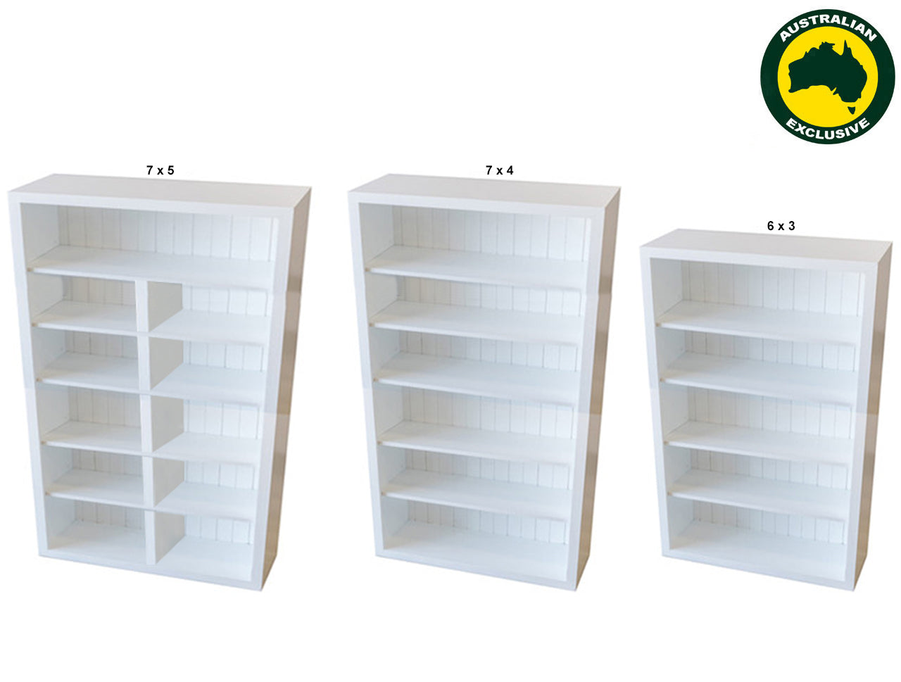 MODERNO (AUSSIE MADE) HIGHLINE BOOKCASE COLLECTION - ASSORTED PAINTED COLOURS - STARTING FROM $799
