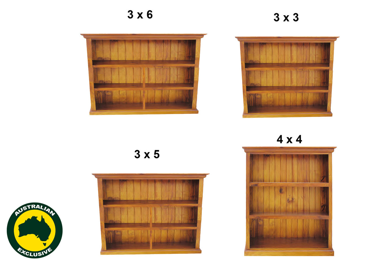 MARCELINE (AUSSIE MADE) LOWLINE BOOKCASE WITH DOUBLE TOP COLLECTION - ASSORTED COLOURS - STARTING FROM $449