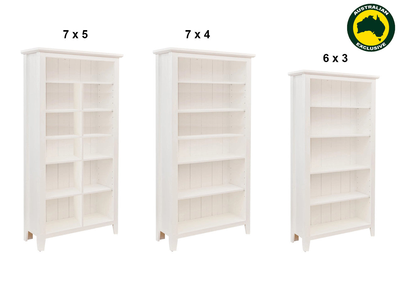 MANILLA (AUSSIE MADE) HIGHLINE BOOKCASE COLLECTION - ASSORTED PAINTED COLOURS - STARTING FROM $849