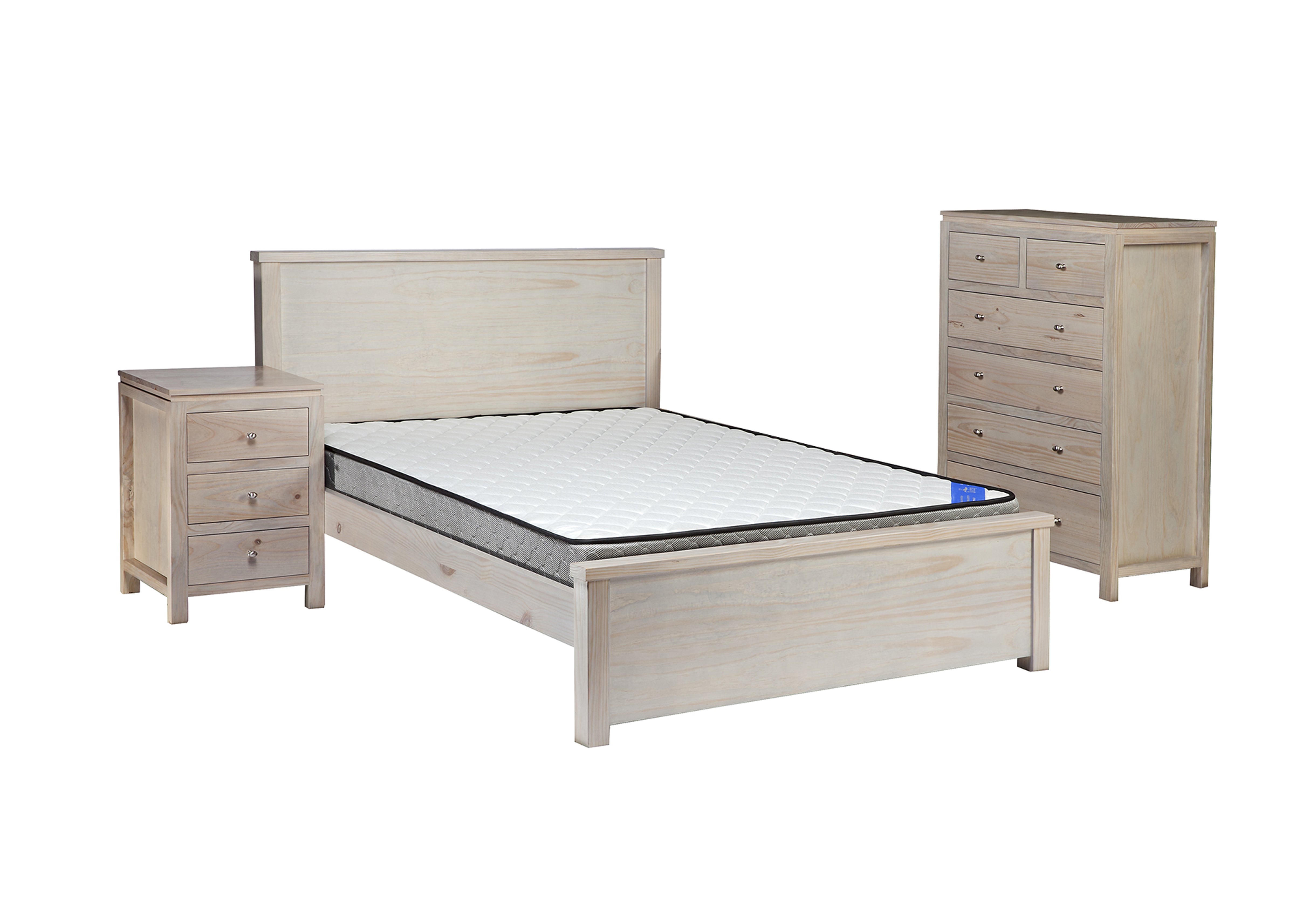 OZARK (AUSSIE MADE) KING 3 PIECE (BEDSIDE) BEDROOM SUITE - ASSORTED PAINTED COLOURS