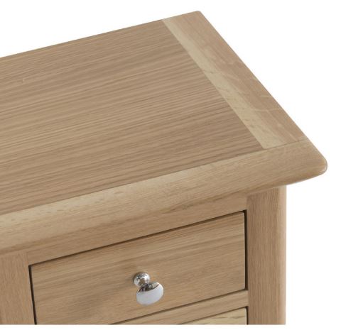 ROBINHOOD 3 DRAWER LARGE BEDSIDE TABLE (NT-LBSC)  - NATURAL OAK FINISH