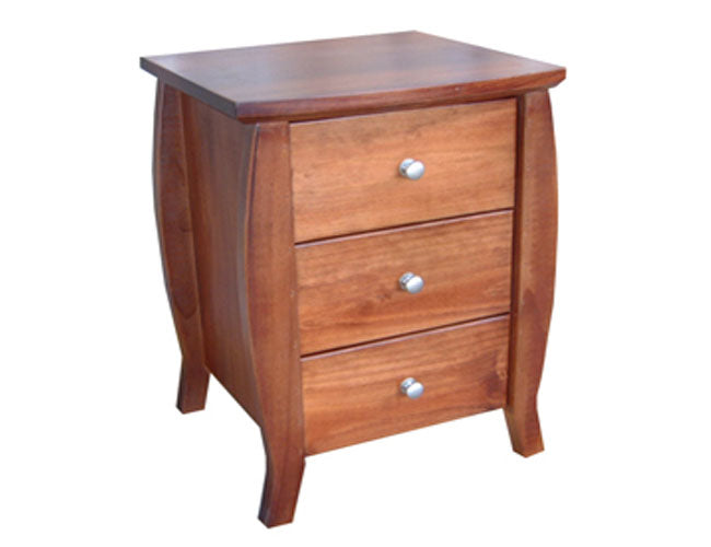 MONTERAY (AUSSIE MADE) 3 DRAWER BEDSIDE TABLE  - 670(H) - ASSORTED COLOURS