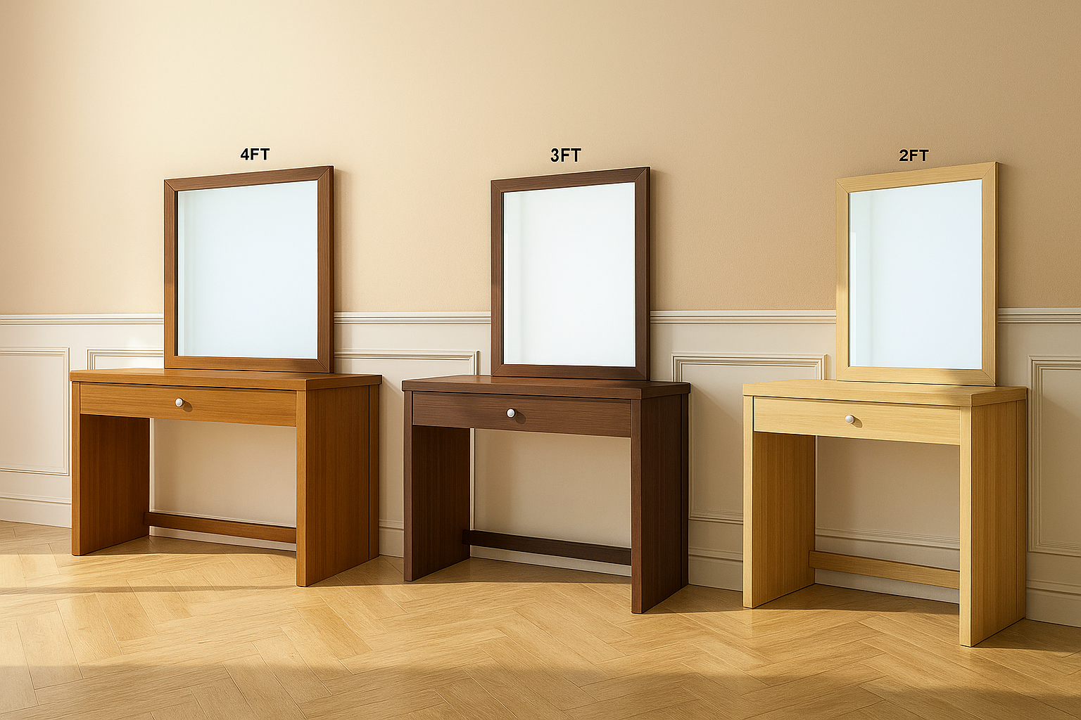 DIGGERS (AUSSIE MADE) TEENS DRESSING TABLE WITH MIRROR COLLECTION  - ASSORTED STAINED AND PAINTED COLOURS - STARTING FROM $599