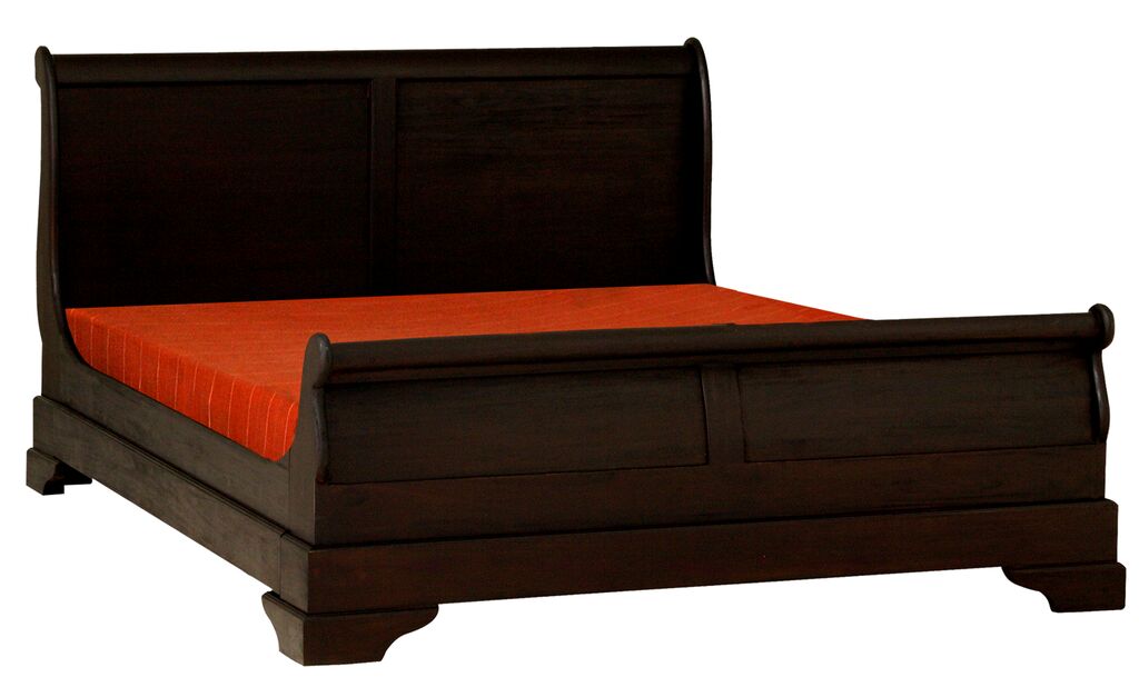 KING  SLEIGH BED  (BS 000 KS) -  MAHOGANY OR CHOCOLATE