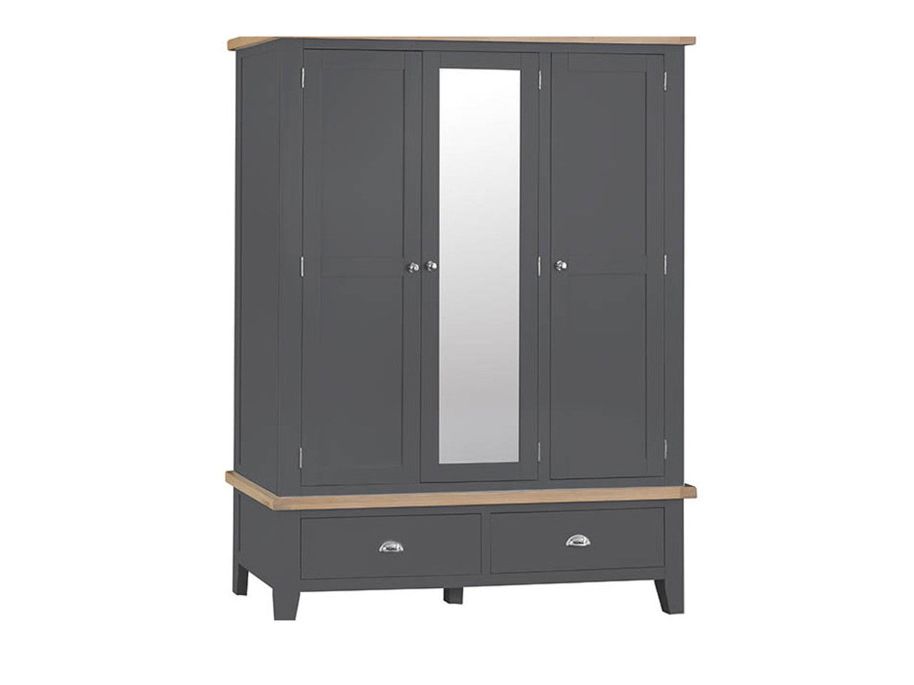 SPENCER  (AUSSIE MADE) 3 DOOR / 2 DRAWER WARDROBE WITH MIRROR  COLLECTION - ASSORTED PAINTED / STAINED COLOURS - STARTING FROM $2299