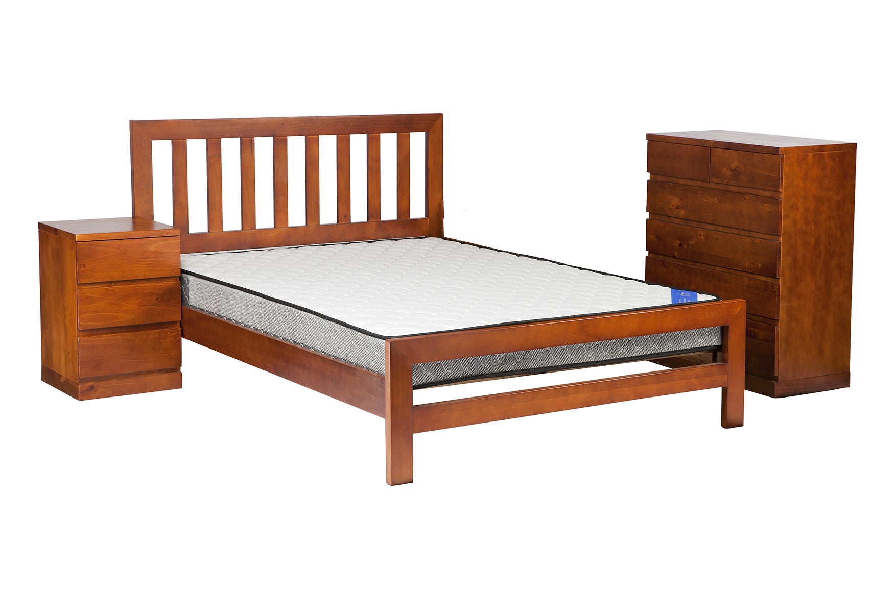 FLETCHER (AUSSIE MADE) KING 5 PIECE (DRESSER) BEDROOM SUITE - ASSORTED COLOURS