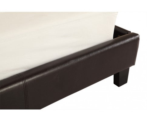 LEXUS  KING LEATHERETTE BED FRAME - BROWN