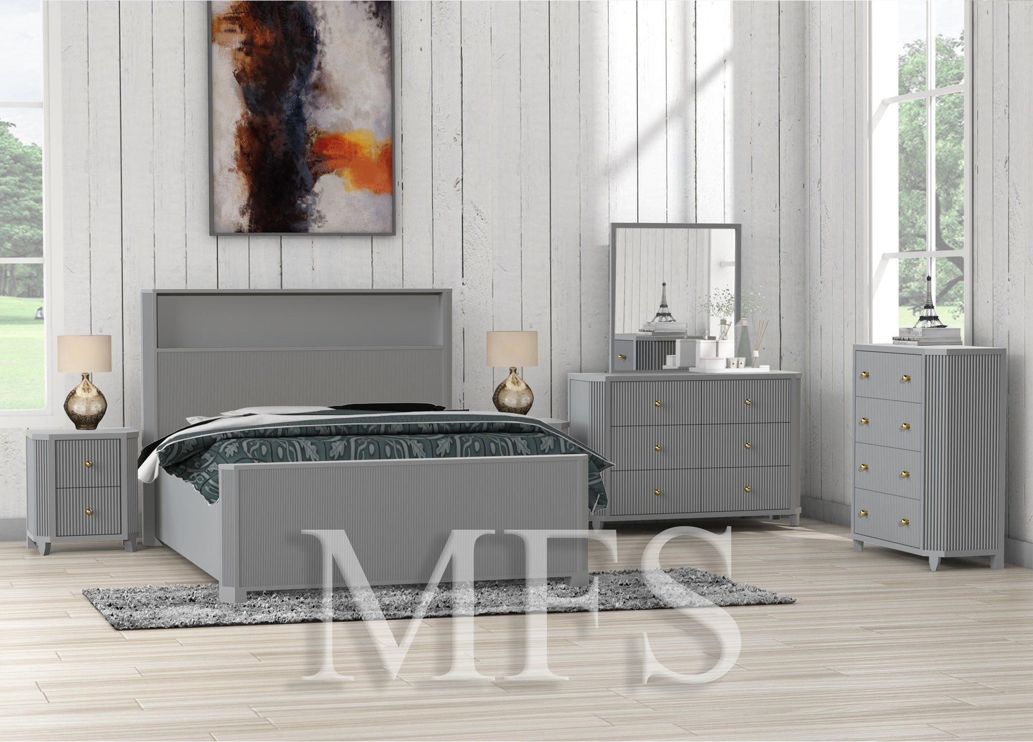 SINGLE OR KING SINGLE RITZ (CUSTOM MADE) 4 PIECE (DRESSER) BEDROOM SUITE - ASSORTED COLOURS