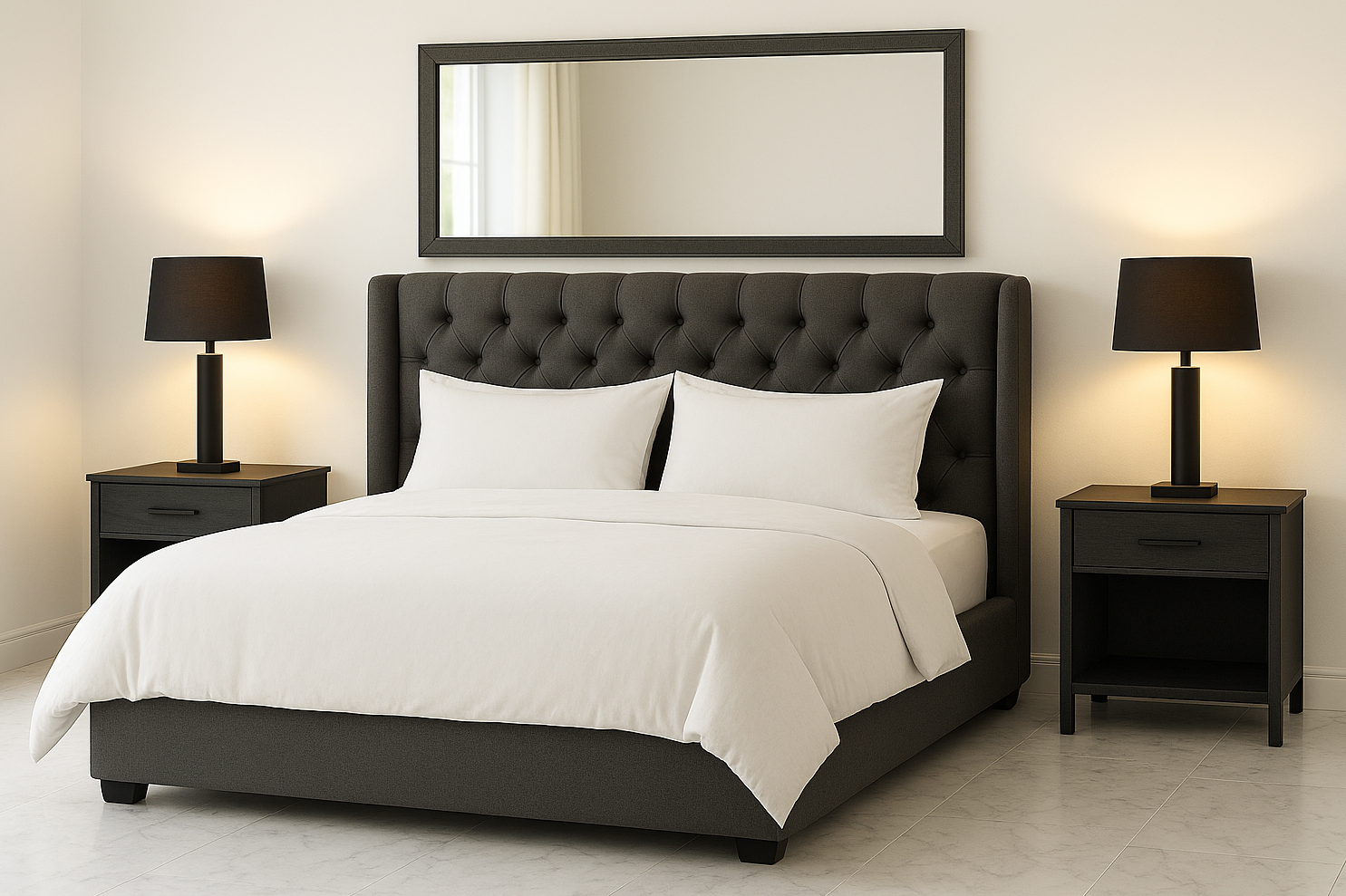 FOREVER (AUSSIE MADE) UPHOLSTERED STANDARD BASE BEDROOM COLECTION - ASSORTED FABRICS AND COLOURS - STARTING FROM  $699