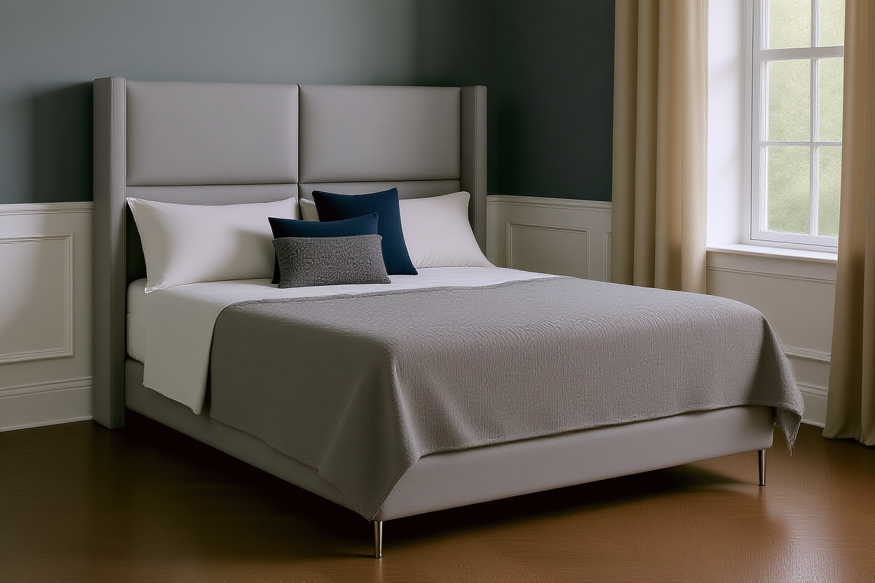 QUATTRO (AUSSIE MADE) UPHOLSTERED BEDROOM COLLECTION - ASSORTED FABRICS AND COLOURS - STARTING FROM $1499