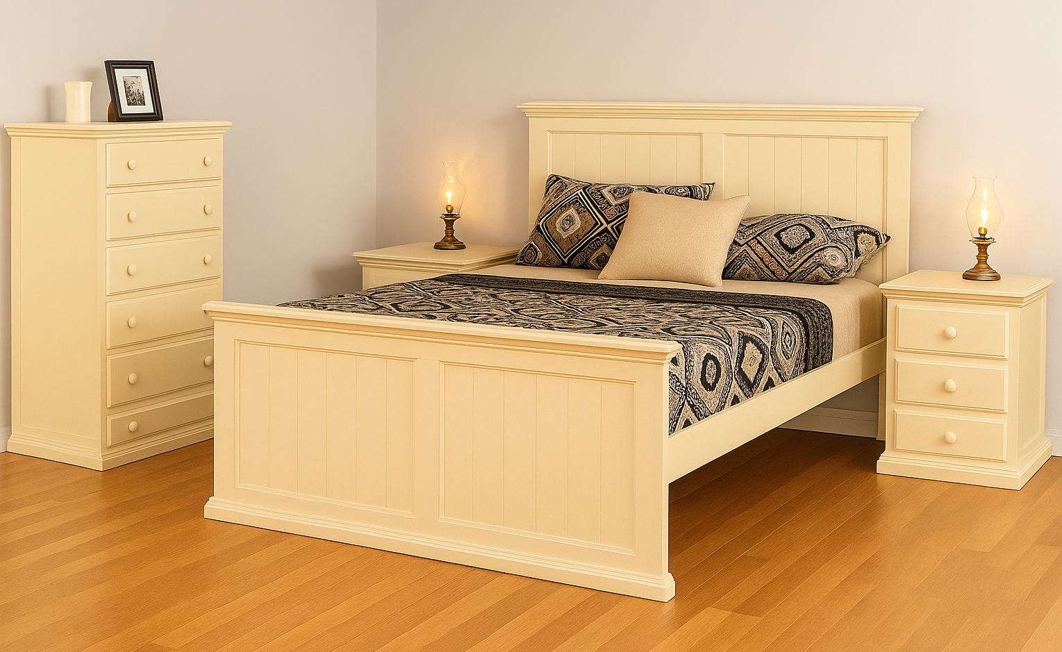 ANNISTON (AUSSIE MADE) BEDROOM COLLECTION - ASSORTED PAINTED COLOURS - STARTING FROM $1199