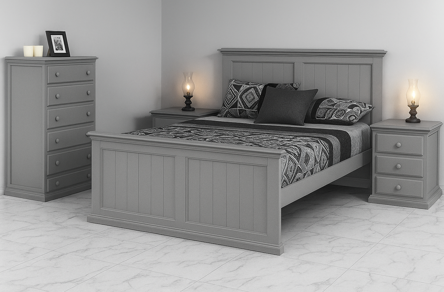 ANNISTON (AUSSIE MADE) BEDROOM COLLECTION - ASSORTED PAINTED COLOURS - STARTING FROM $1199