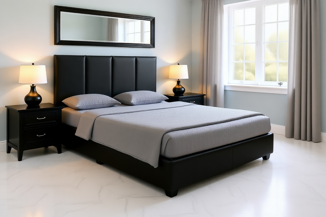 DEACOM (AUSSIE MADE) UPHOLSTERED BEDROOM COLLECTION - ASSORTED FABRICS AND COLOURS - STARTING FROM $499