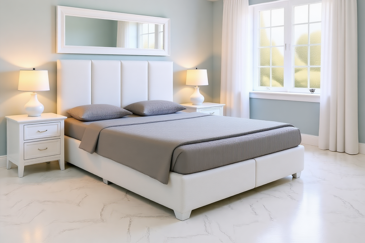 DEACOM (AUSSIE MADE) UPHOLSTERED BEDROOM COLLECTION - ASSORTED FABRICS AND COLOURS - STARTING FROM $499