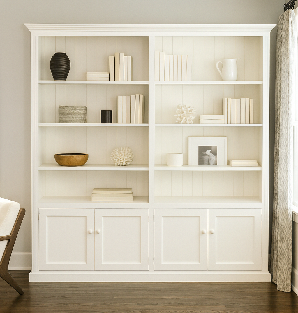 BAYSIDE (AUSSIE MADE) 4 DOOR PIGEON PAIRED BOOKCASE COLLECTION (3 SECTIONS) - ASSORTED COLOURS - STARTING FROM $1499