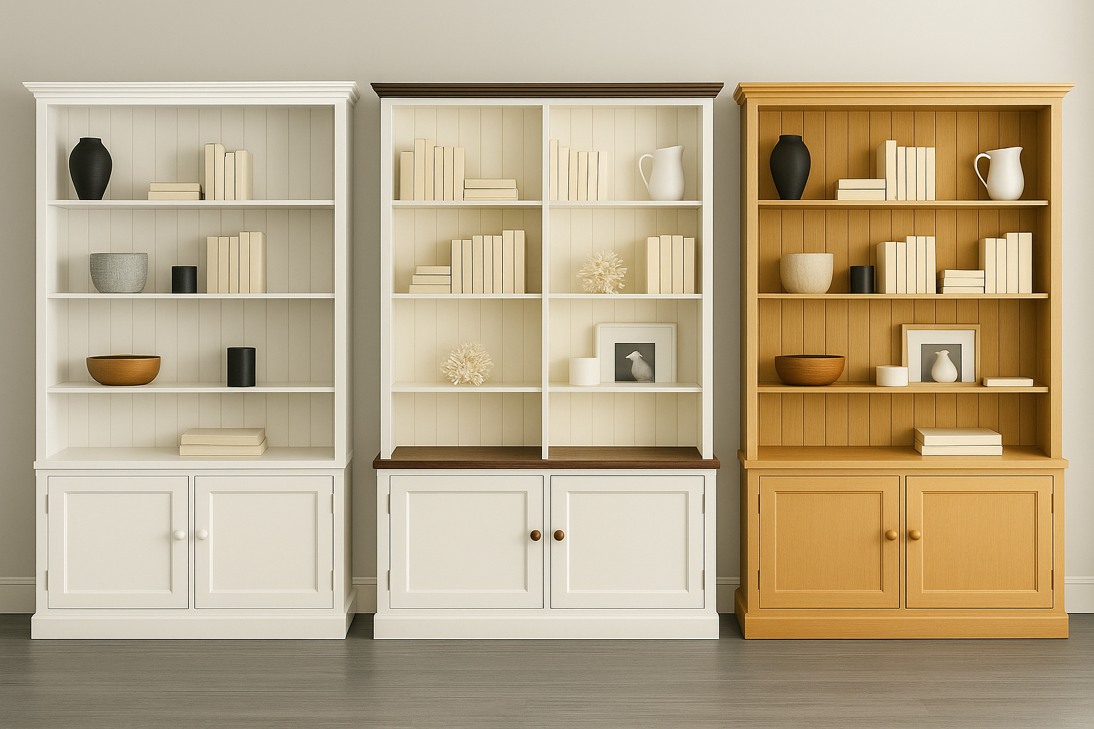 BAYSIDE (AUSSIE MADE) 2 DOOR HIGHLINE BOOKCASE COLLECTION - ASSORTED PAINTED COLOURS - STARTING FROM $1299