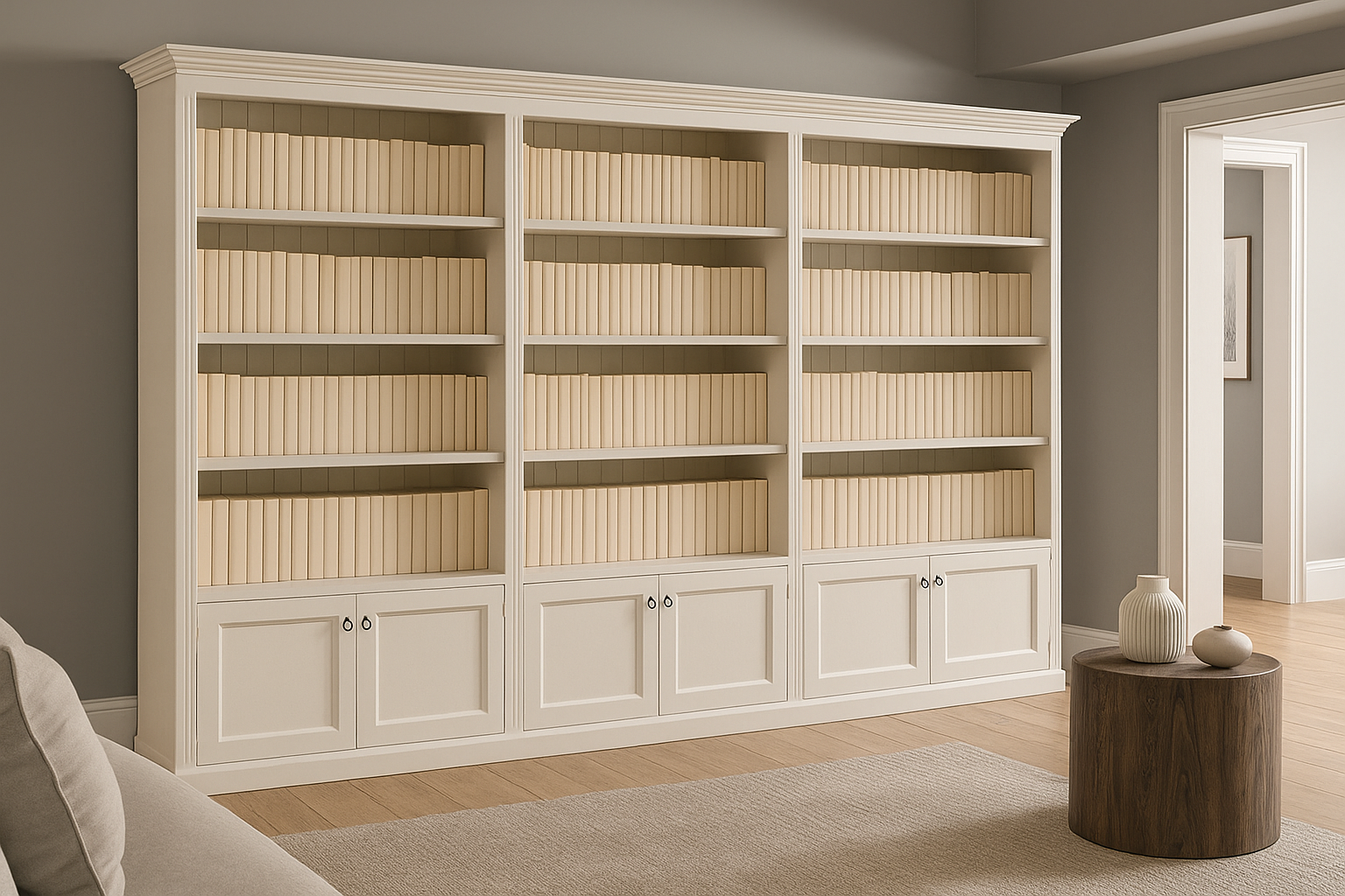 BAYSIDE (AUSSIE MADE) 6 DOOR BOOKCASE PIGEON PAIRED (4 SECTIONS) COLLECTION - ASSORTED PAINTED COLOURS - STARTING FROM $3699