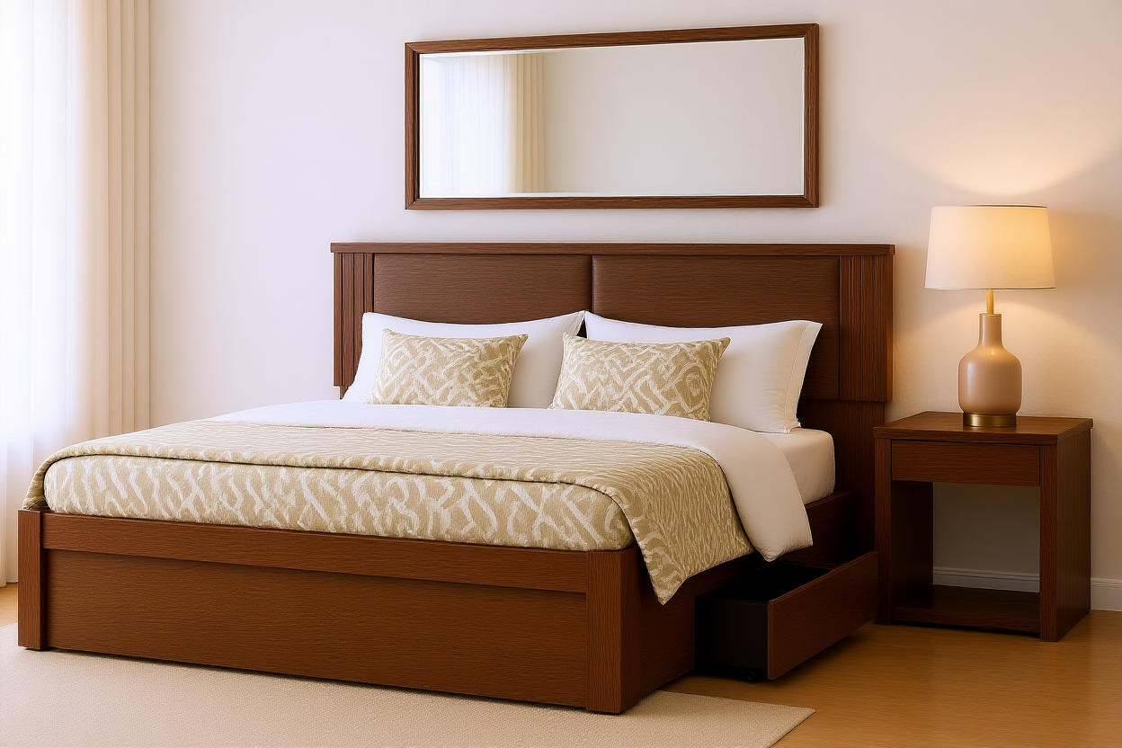 BENTLEY (AUSSIE MADE) UNDERBED STORAGE BEDROOM COLLECTION - ASSORTED STAINED COLOURS - STARTING FROM $1499