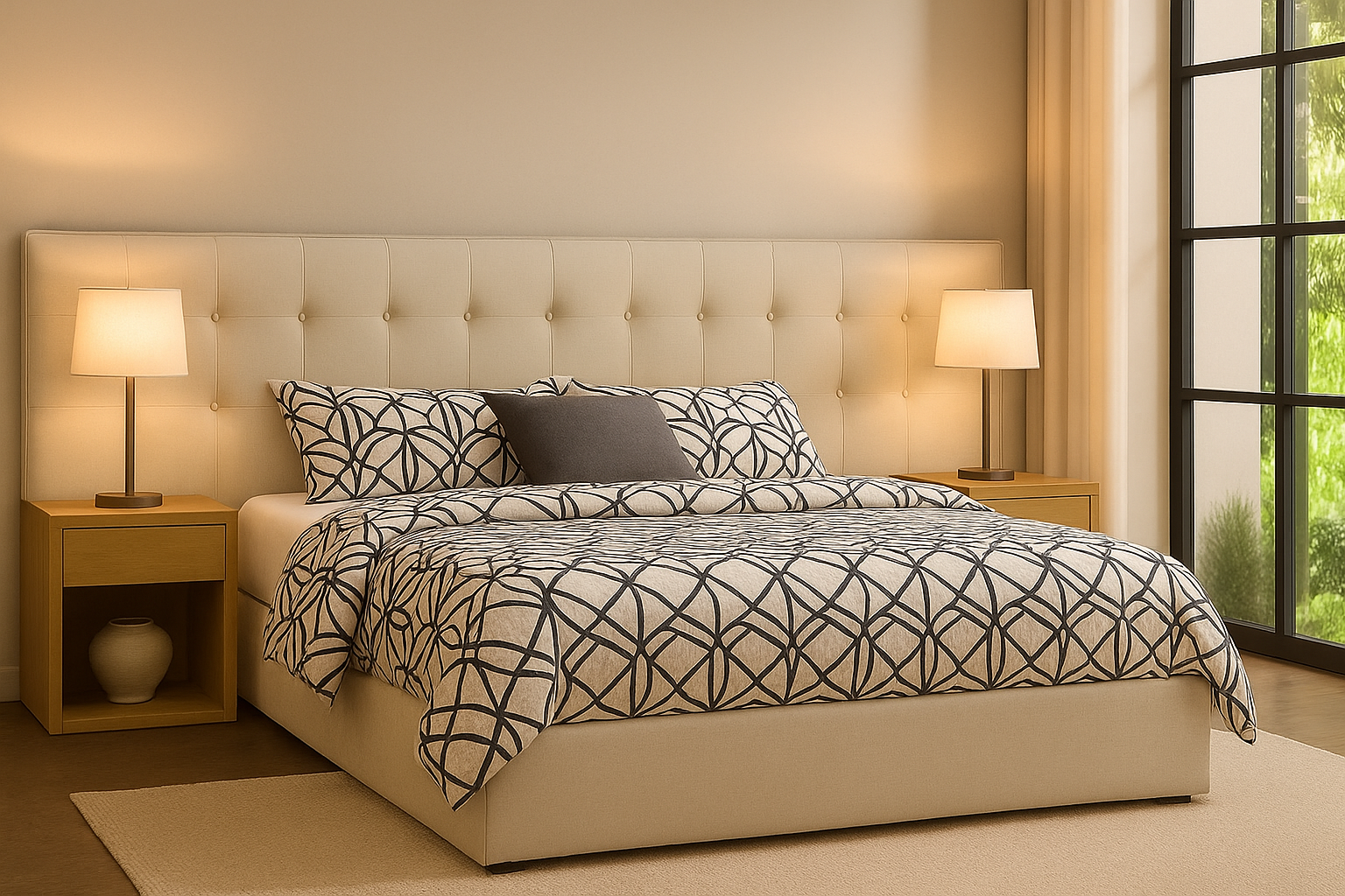 BRONTE (AUSSIE MADE) UPHOLSTERED EXTENDED BEDROOM COLLECTION – ASSORTED FABRICS & COLOURS - STARTING FROM $1999