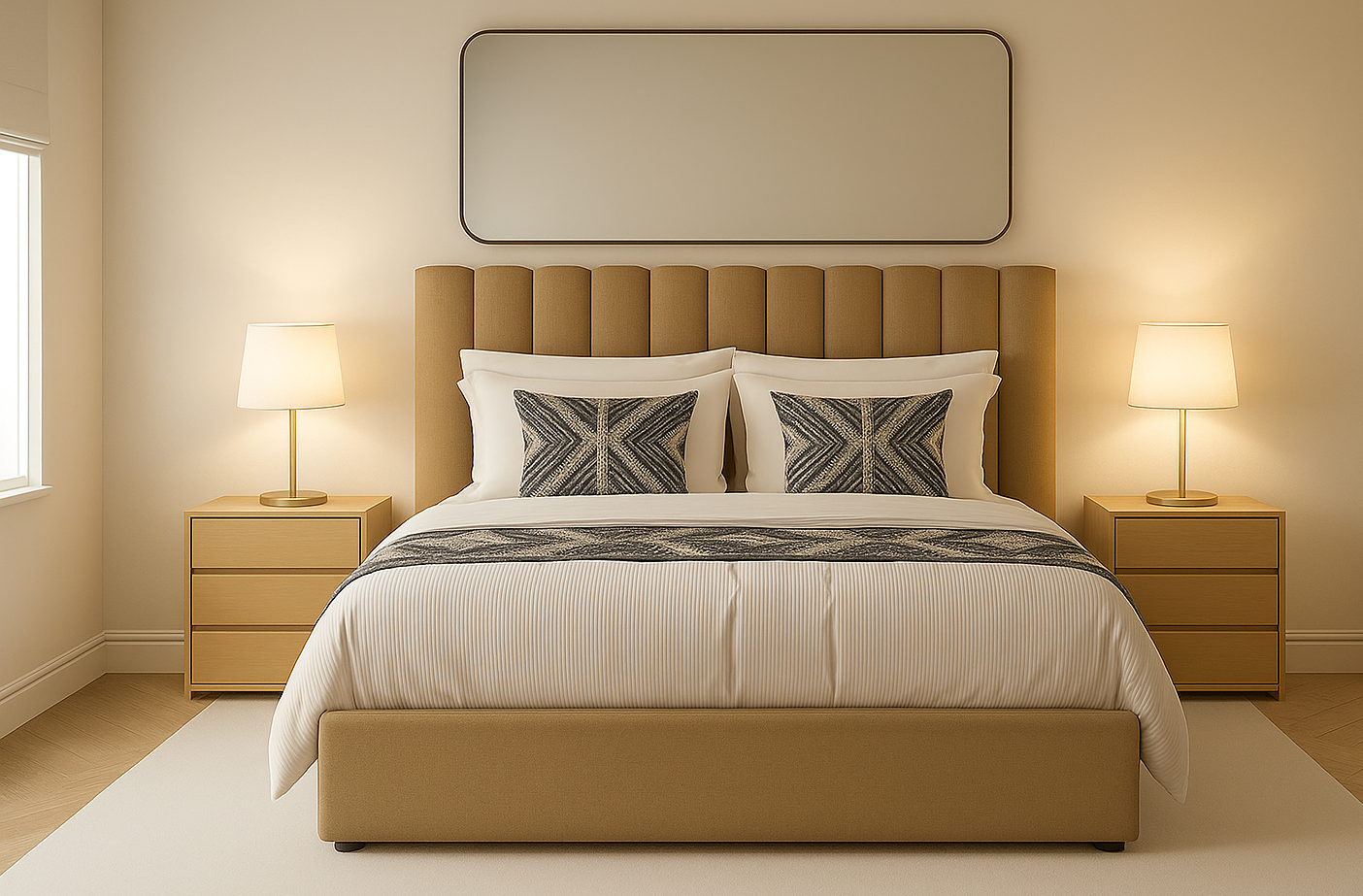 CAMPSBAY (AUSSIE MADE) UPHOLSTERED BEDROOM COLLECTION – ASSORTED FABRICS & COLOURS - STARTING FROM $799