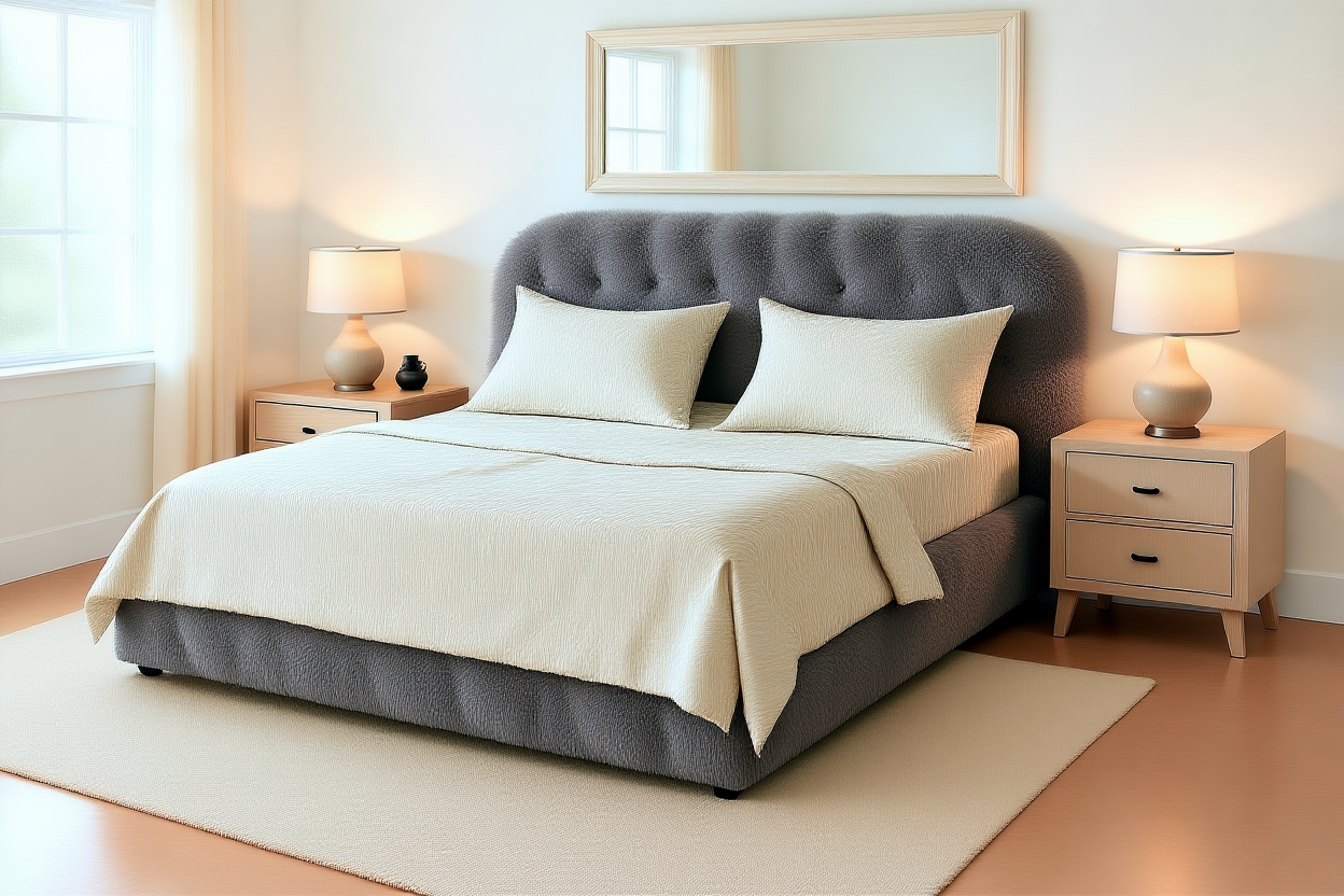 PEGGY (AUSSIE MADE) UPHOLSTERED BED FRAME COLLECTION – ASSORTED FABRICS & COLOURS - STARTING FROM $1999