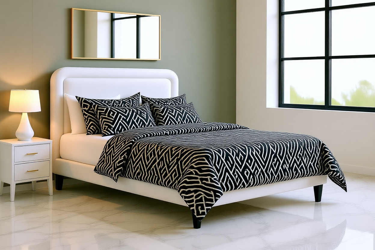 CURVED (AUSSIE MADE) BEDROOM COLLECTION - ASSORTED FABRICS AND COLOURS - STARTING FROM $1299