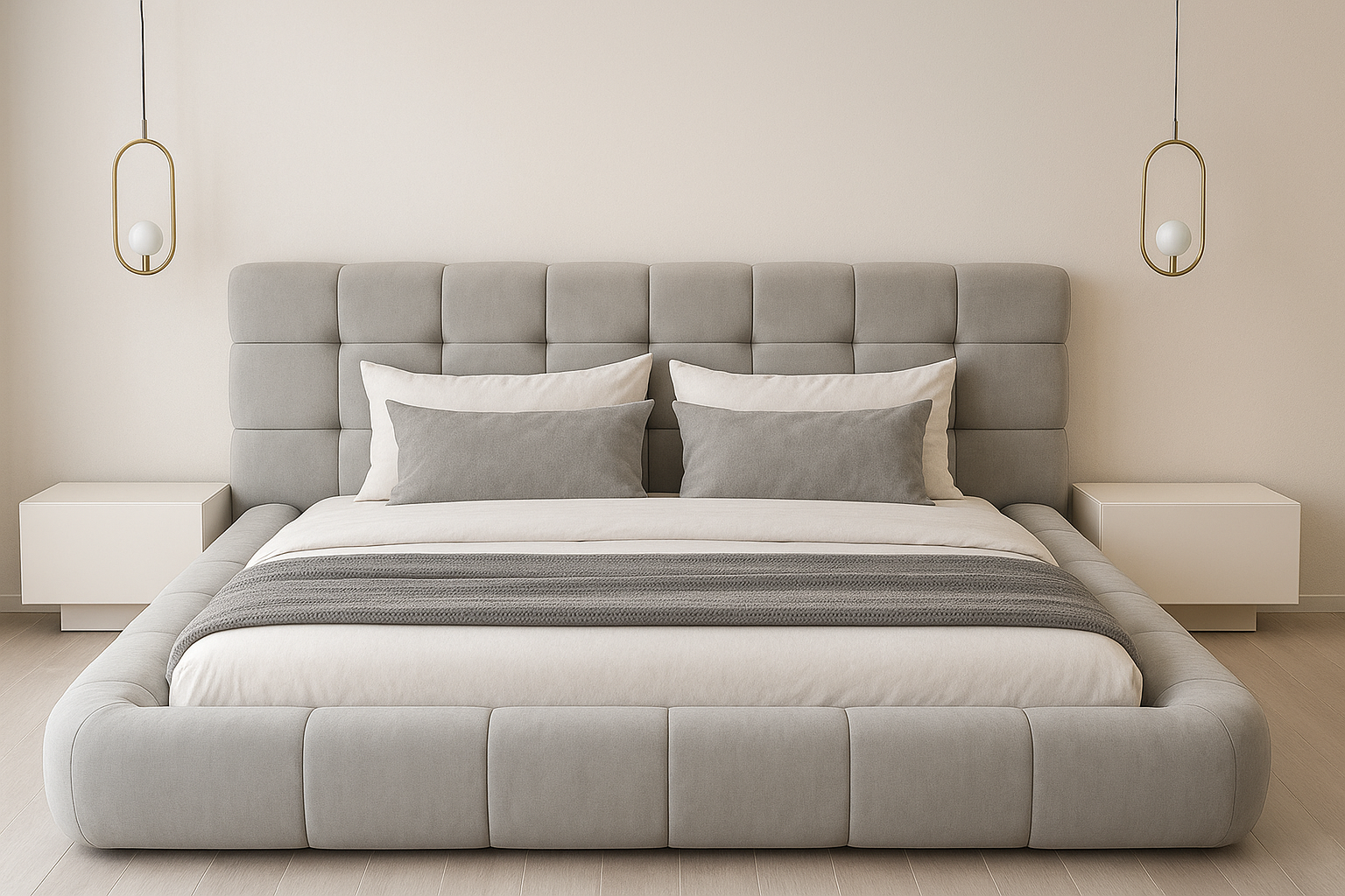 DUBAI (AUSSIE MADE) STANDARD UPHOLSTERED BEDROOM COLLECTION – ASSORTED FABRICS & COLOURS - STARTING FROM $999