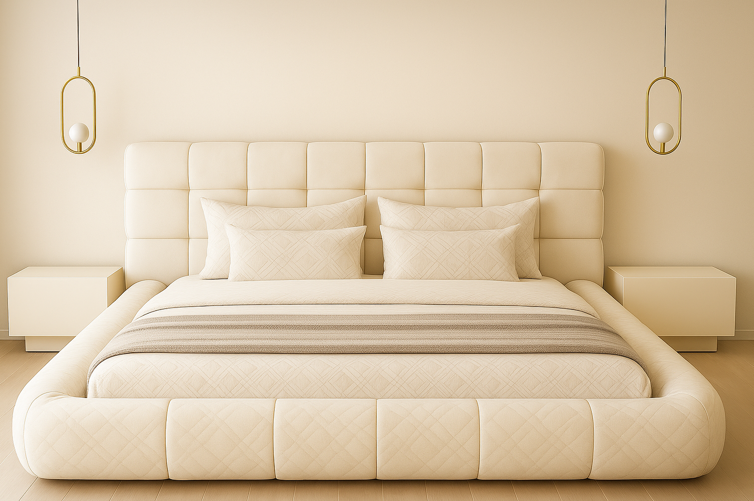 DUBAI (AUSSIE MADE) STANDARD UPHOLSTERED BEDROOM COLLECTION – ASSORTED FABRICS & COLOURS - STARTING FROM $999